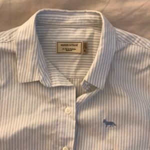 Maison Kitsune pinstripe button up